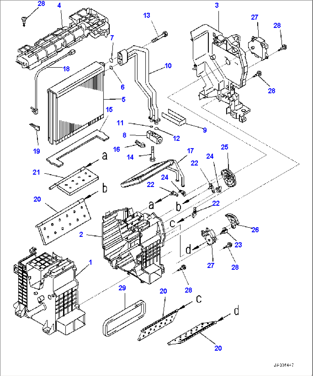 Cab, Inner Parts, Air Conditioner Unit (1/2) (#50001-)