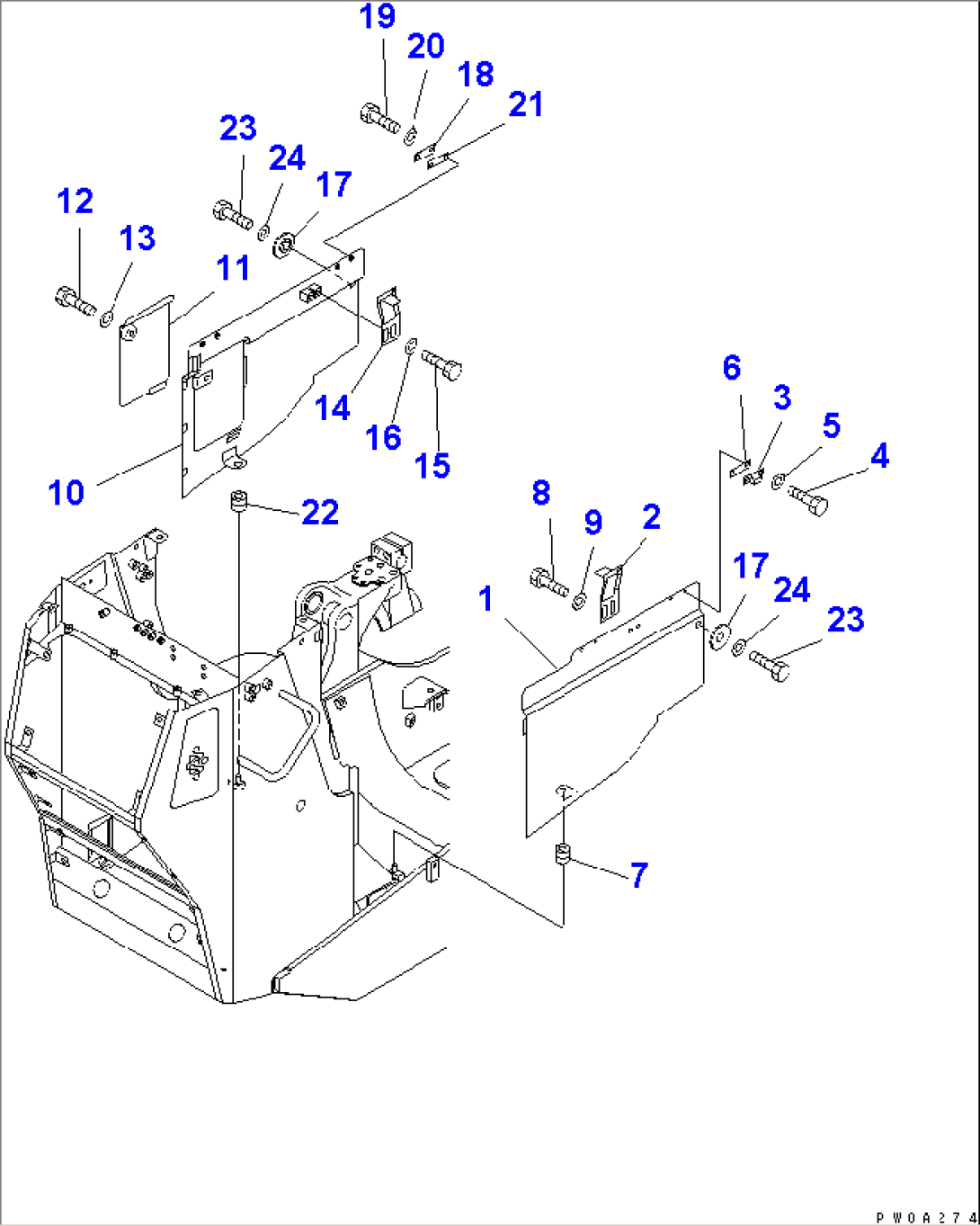 FRONT GUARD (ENGINE SIDE COVER¤ LOWER)(#50001-50200)