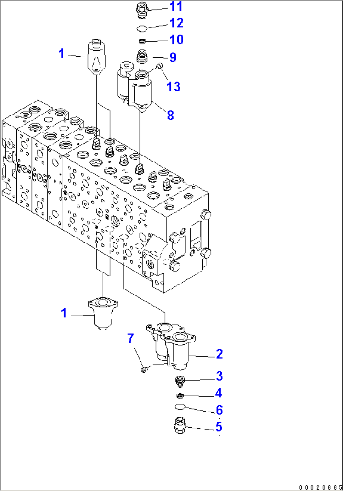 CONTROL VALVE (2-ACTUATOR) (2/25) (FOR LOADER)
