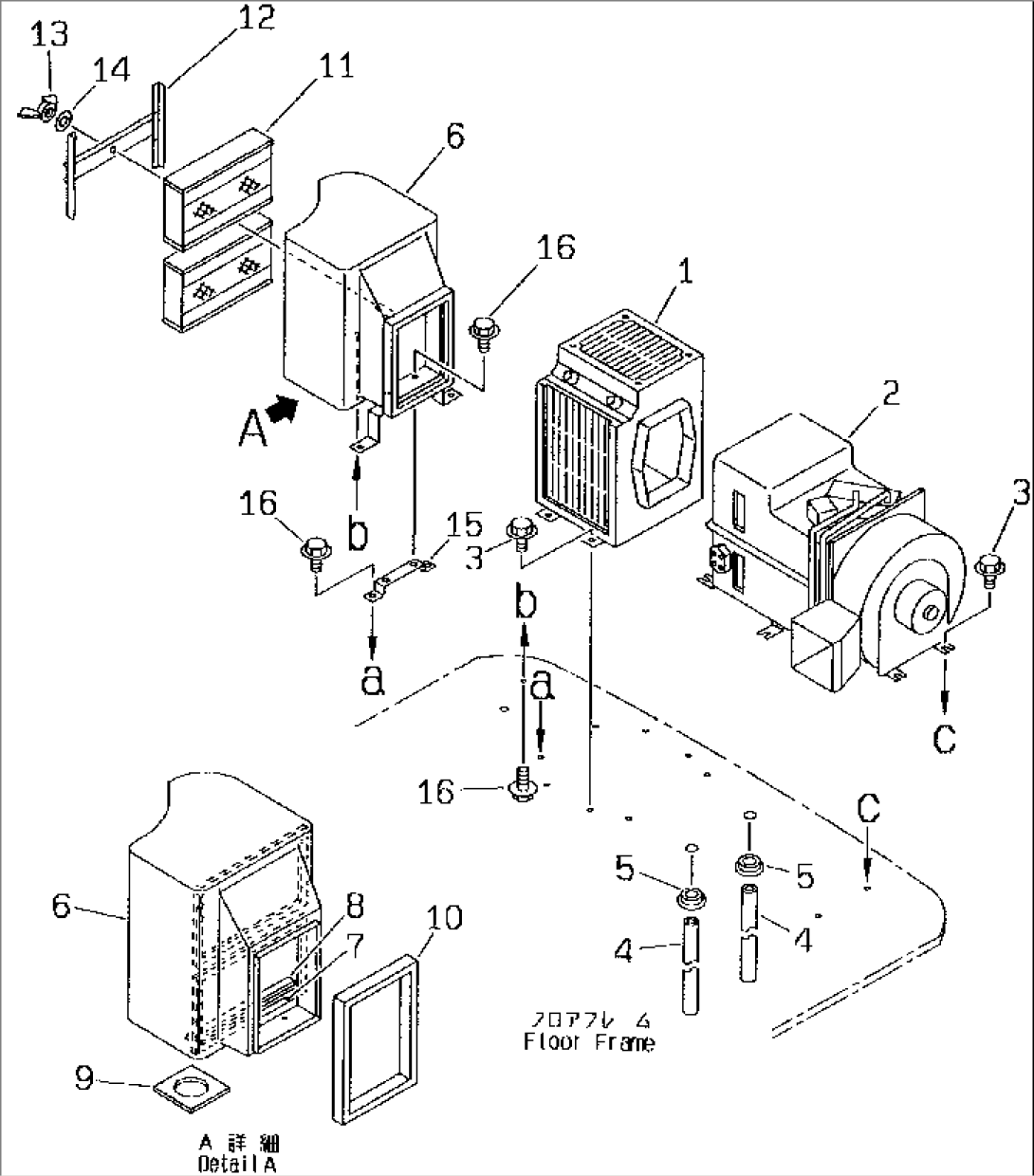 AIR CONDITIONER RELATED PARTS (4/8) (AIR CONDITIONER UNIT MOUNTING AND AIR FILTER BOX)(#50001-)