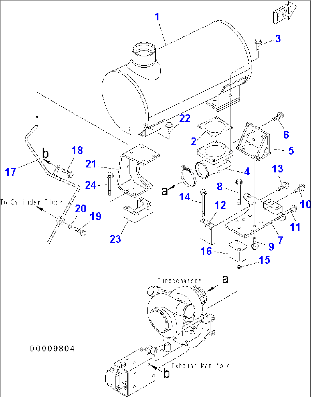 MUFFLER AND MOUNTING (26304458 - )