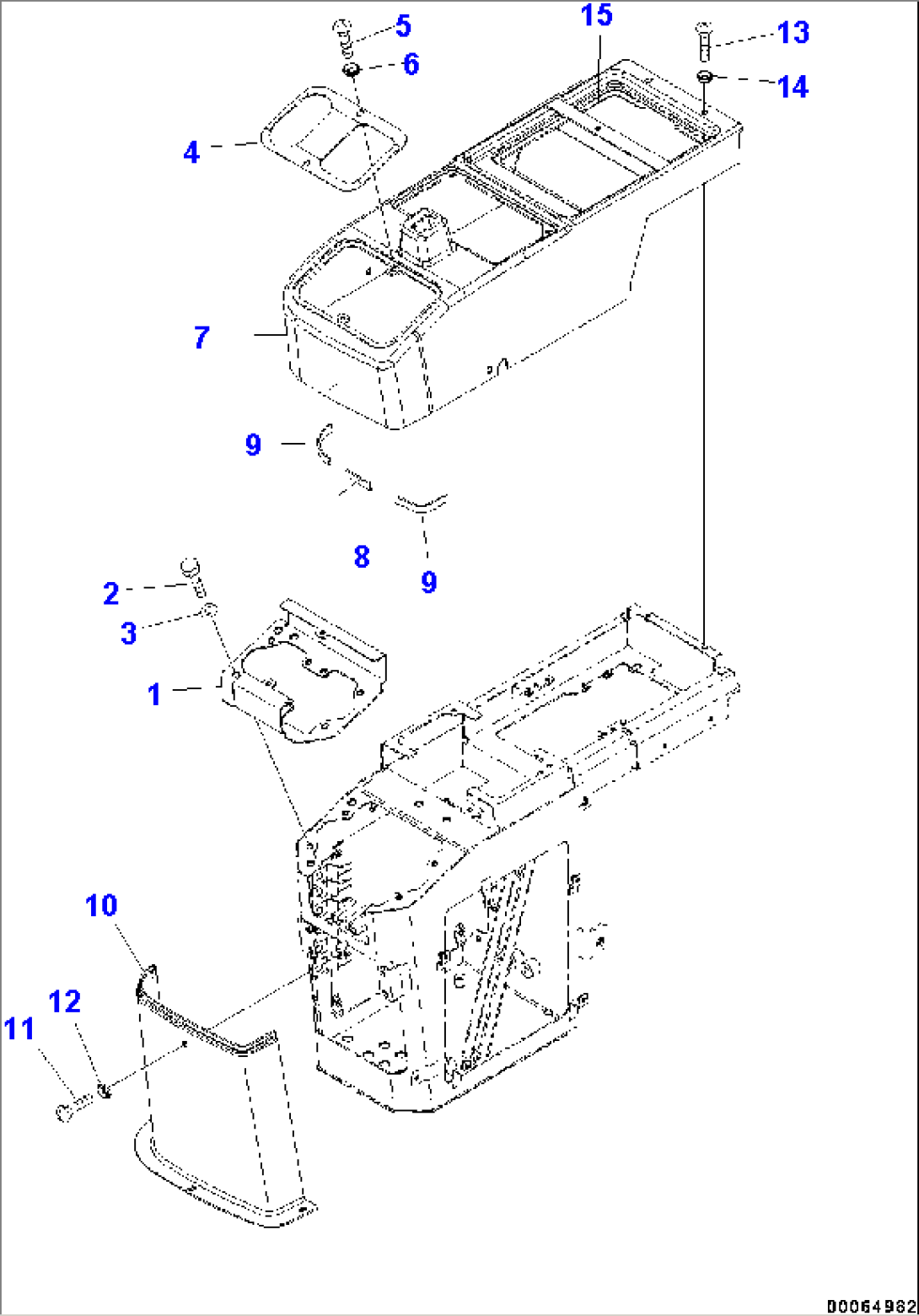 Loader Control Unit, Console Cover, R.H. (#75750-75812)