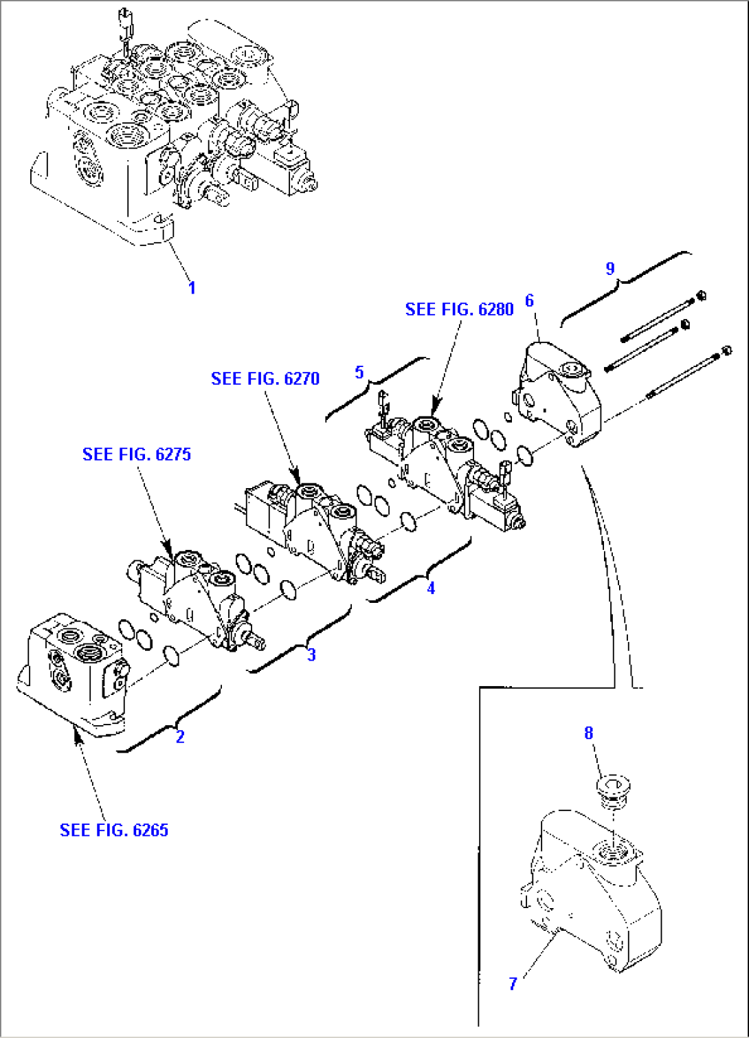 SHOVEL CONTROL VALVE (FOR BUCKET 4 IN 1) (1/5)