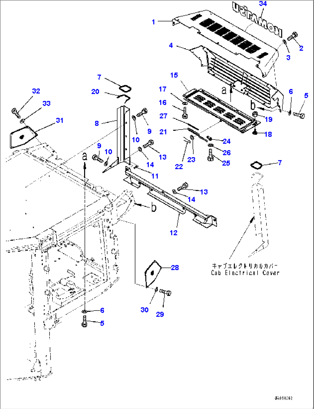 Cab, Air Conditioner Cover (#95001-)