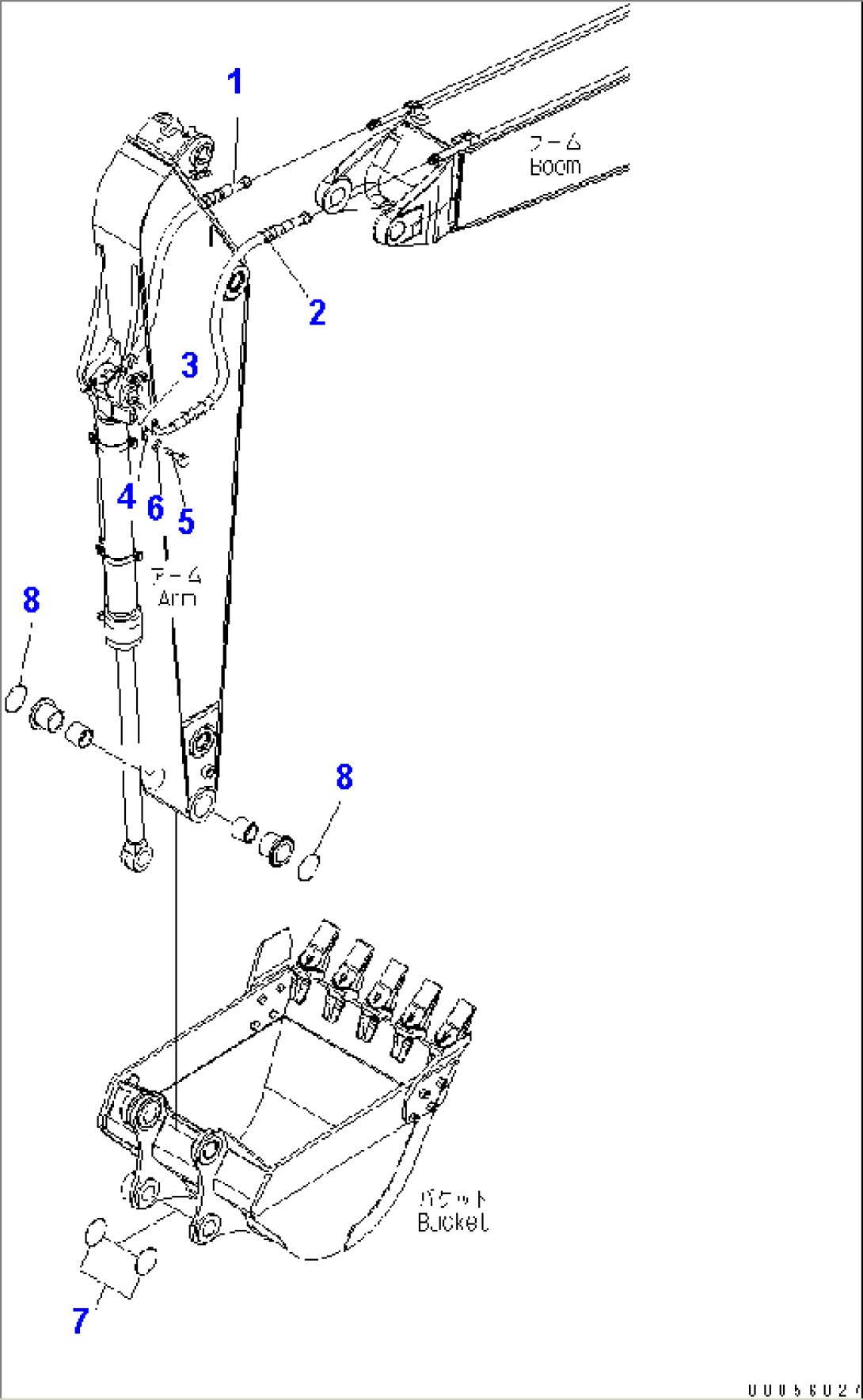 ARM (2.9M) (BUCKET CYLINDER HOSE AND O-RING)