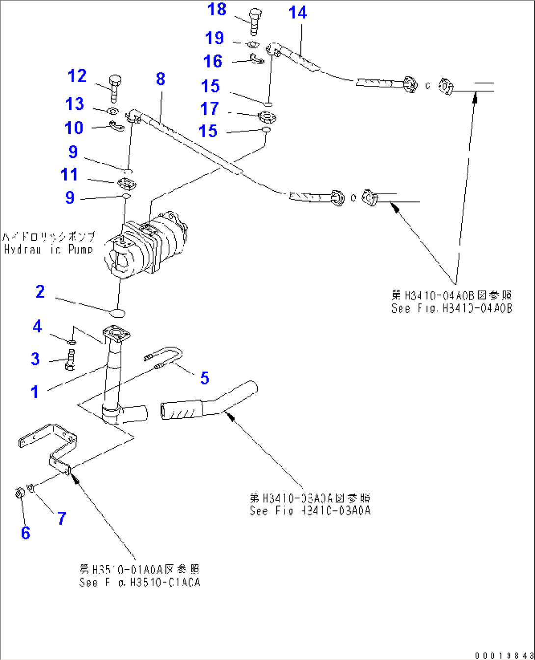 STEERING AND HOIST PIPING (PIPING) (TRANSMISSION RELATED) (FOR EMERGENCY STEERING)(#1601-)