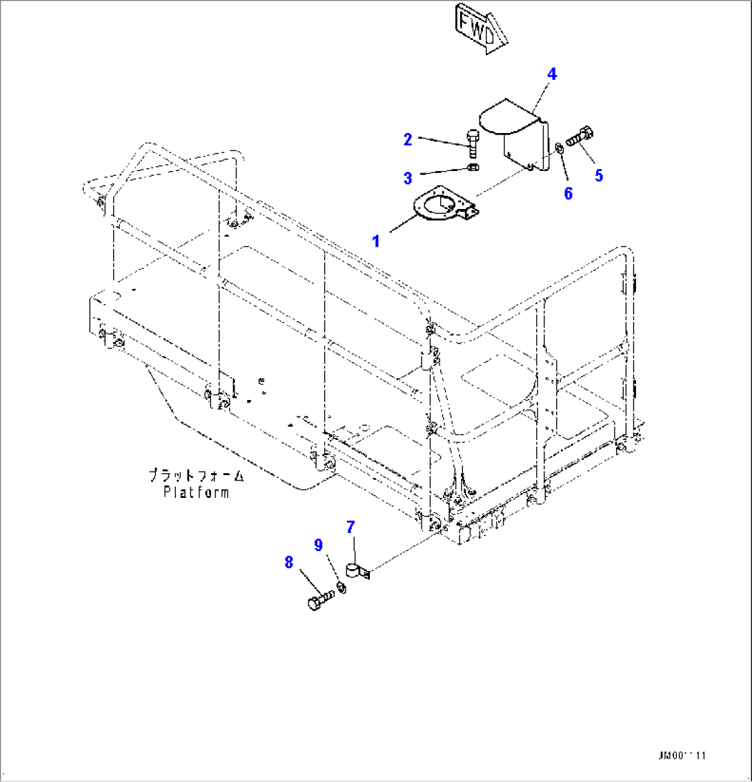 Beacon Lamp, Mounting Parts (1/2) (#8832-)