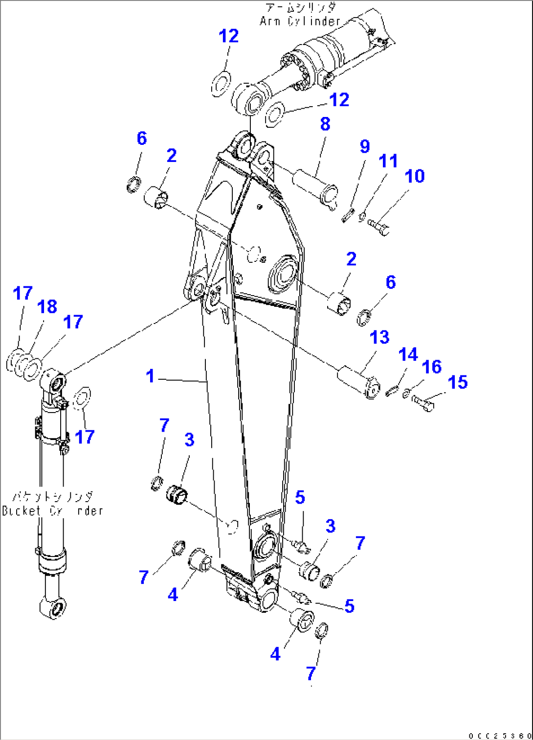 ARM (2.9 ARM) (100 HOURS GREASING TYPE)