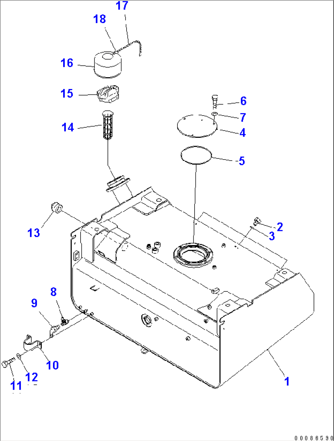 FUEL TANK (TANK AND FILLER CAP)(#55423-)
