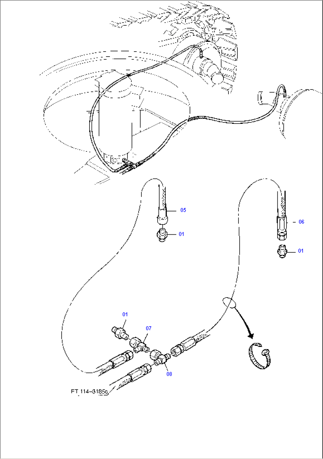 Hydr.-System - Undercarriage, Brake Control