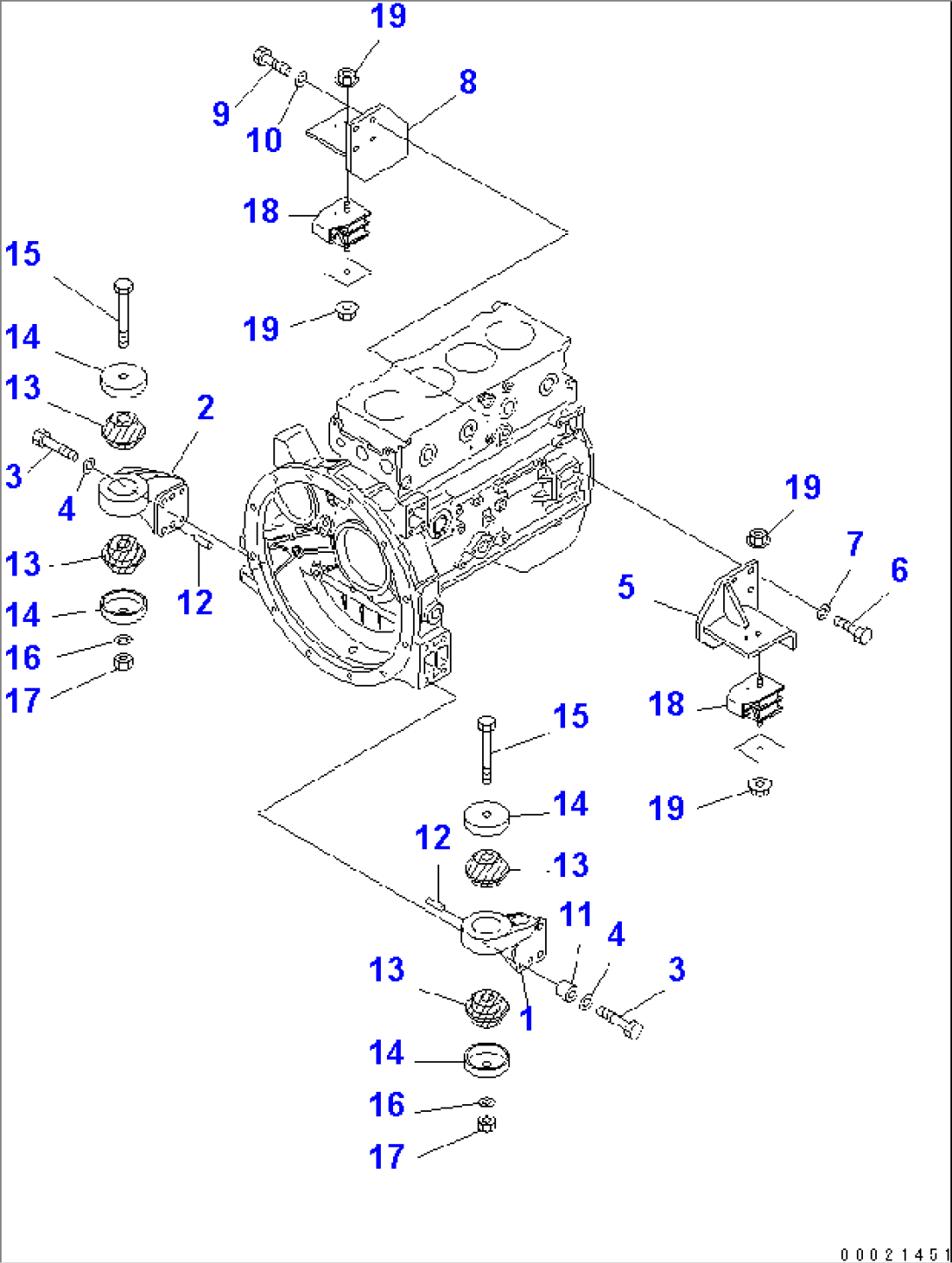 ENGINE MOUNTING PARTS(#12001-)
