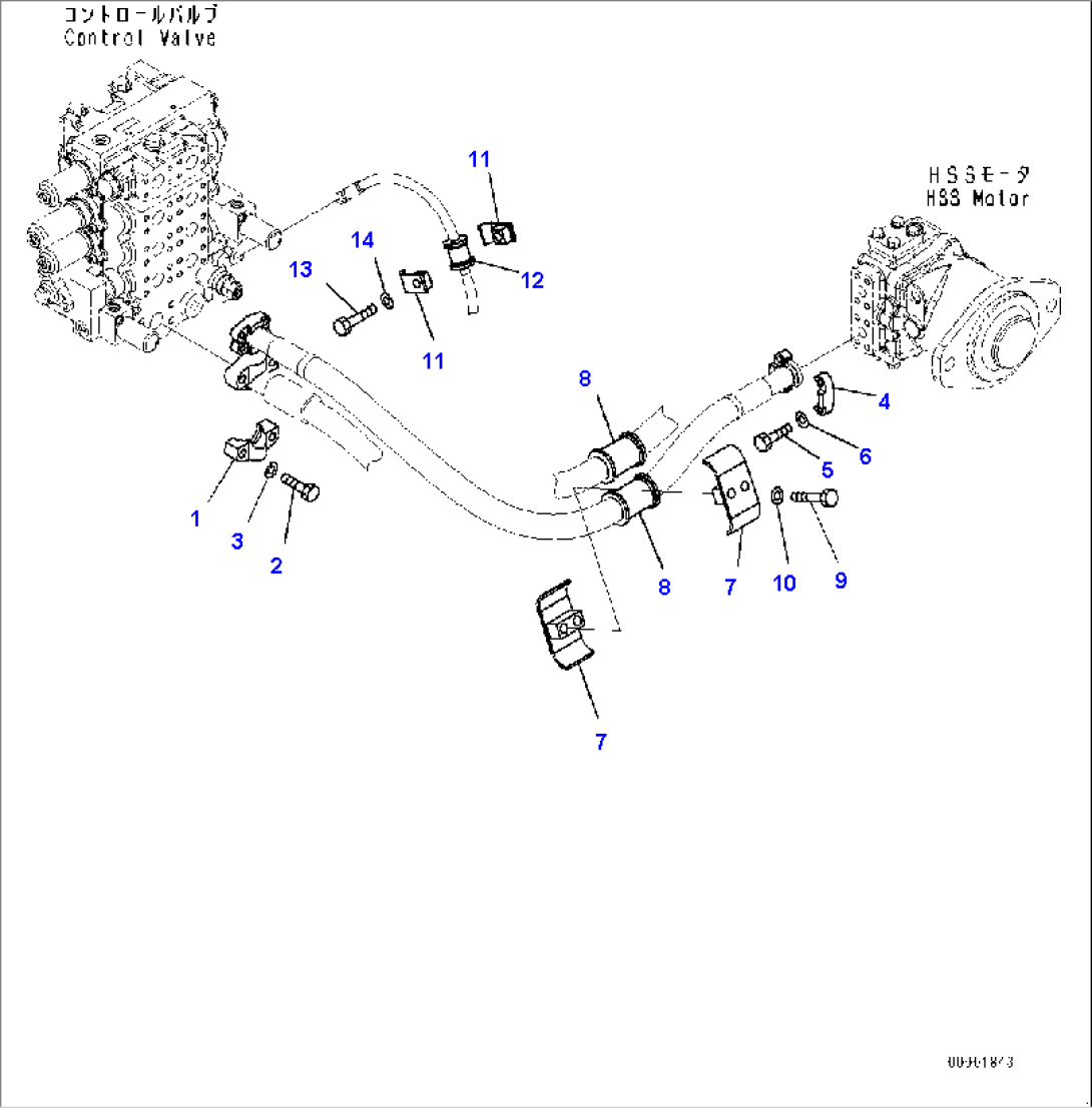 Hydraulic Pump Piping (#11609-)
