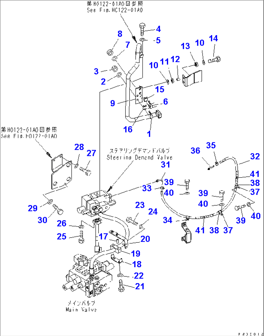 STEERING DEAMAND VALVE PIPING MOUNITING