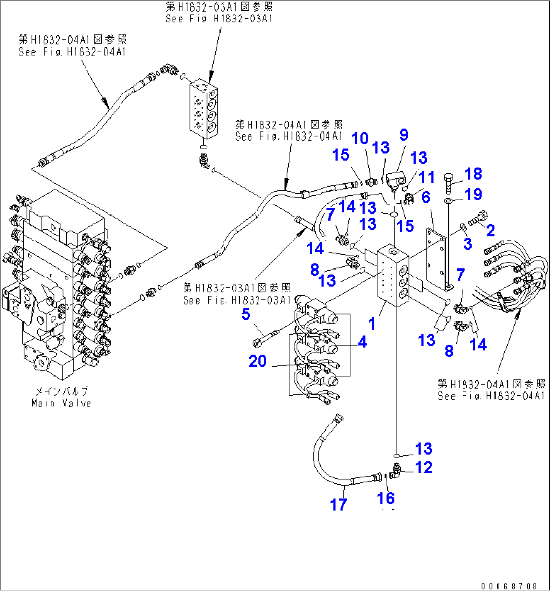 SOLENOID VALVE LINES (3-SOLENOID VALVE) (FOR FOLDING HOPPER)(#1001-)