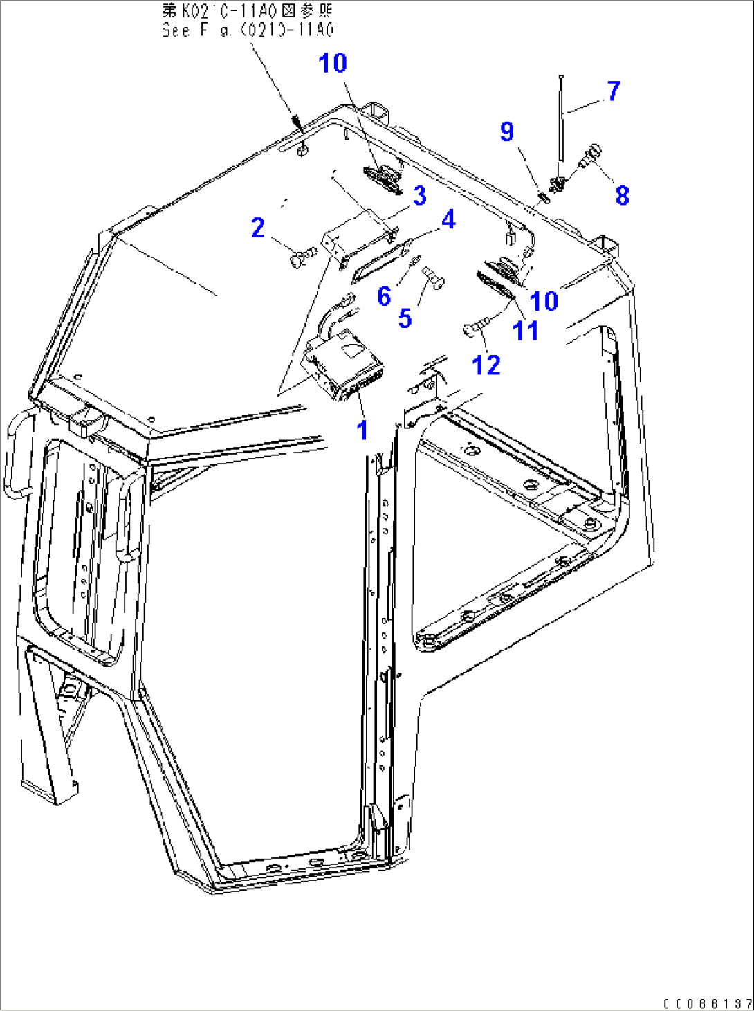 CAB (RADIO AND CASSETTE STEREO) (FOR NORTH AMERICA)(#1201-)