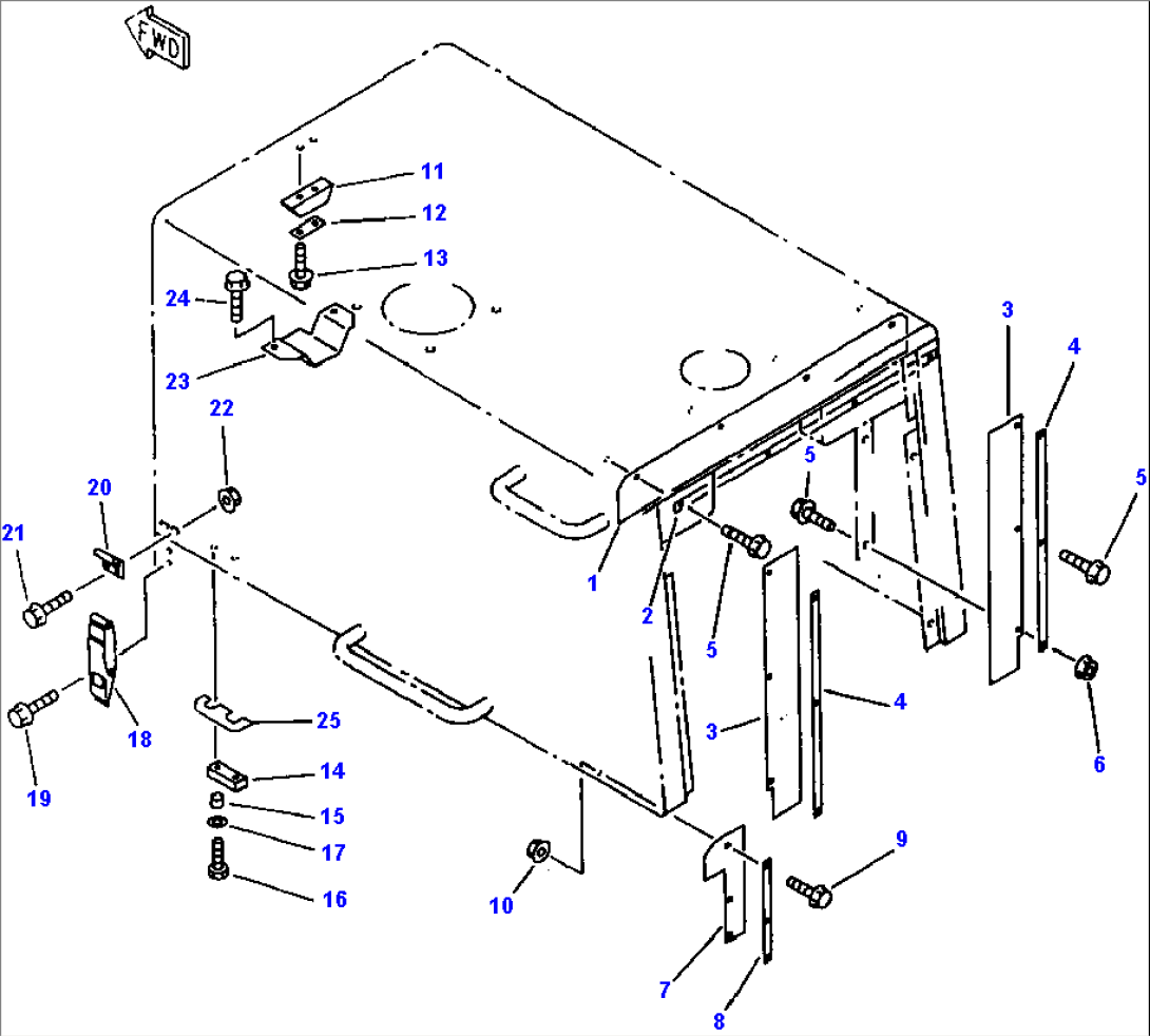 RADIATOR GUARD AND ENGINE HOOD (LATCHES)