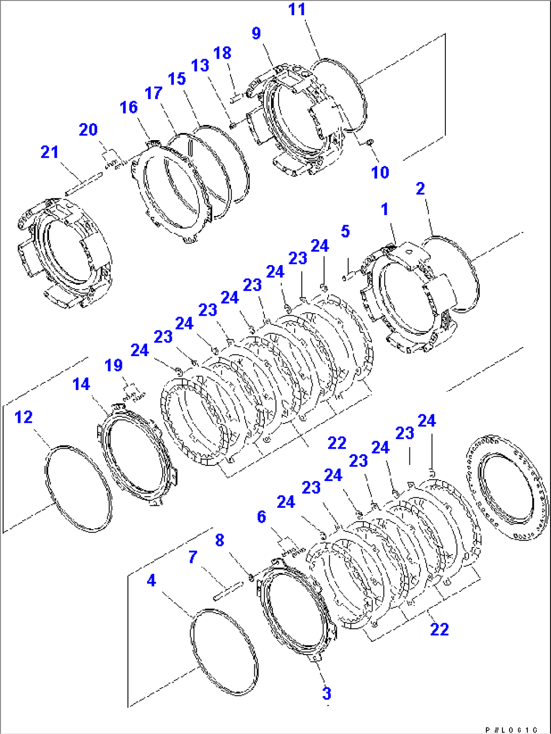 TRANSMISSION BARE (2/5) (2ND AND 3RD HOUSING)