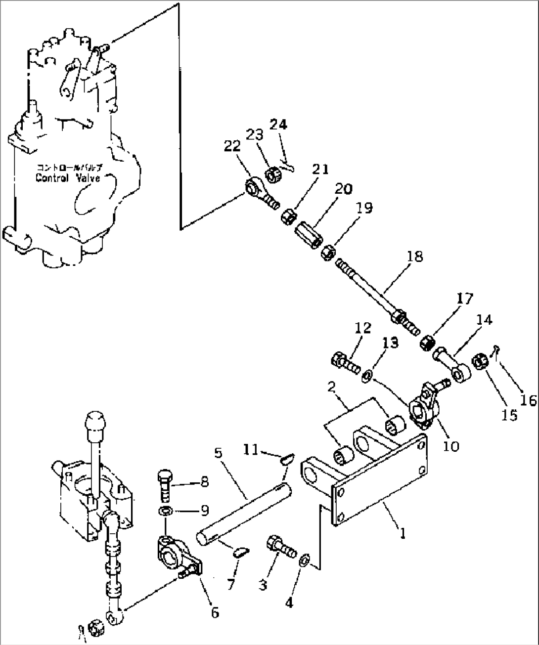 SCRAPER CONTROL LINKAGE (1/2)(#3001-)