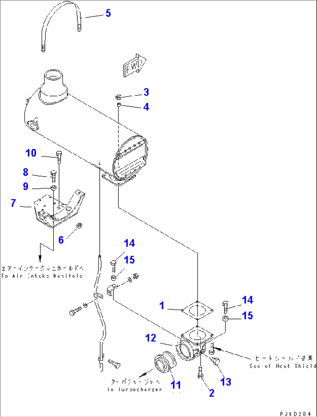 MUFFLER (WITHOUT MUFFLER)(#25037-27329)