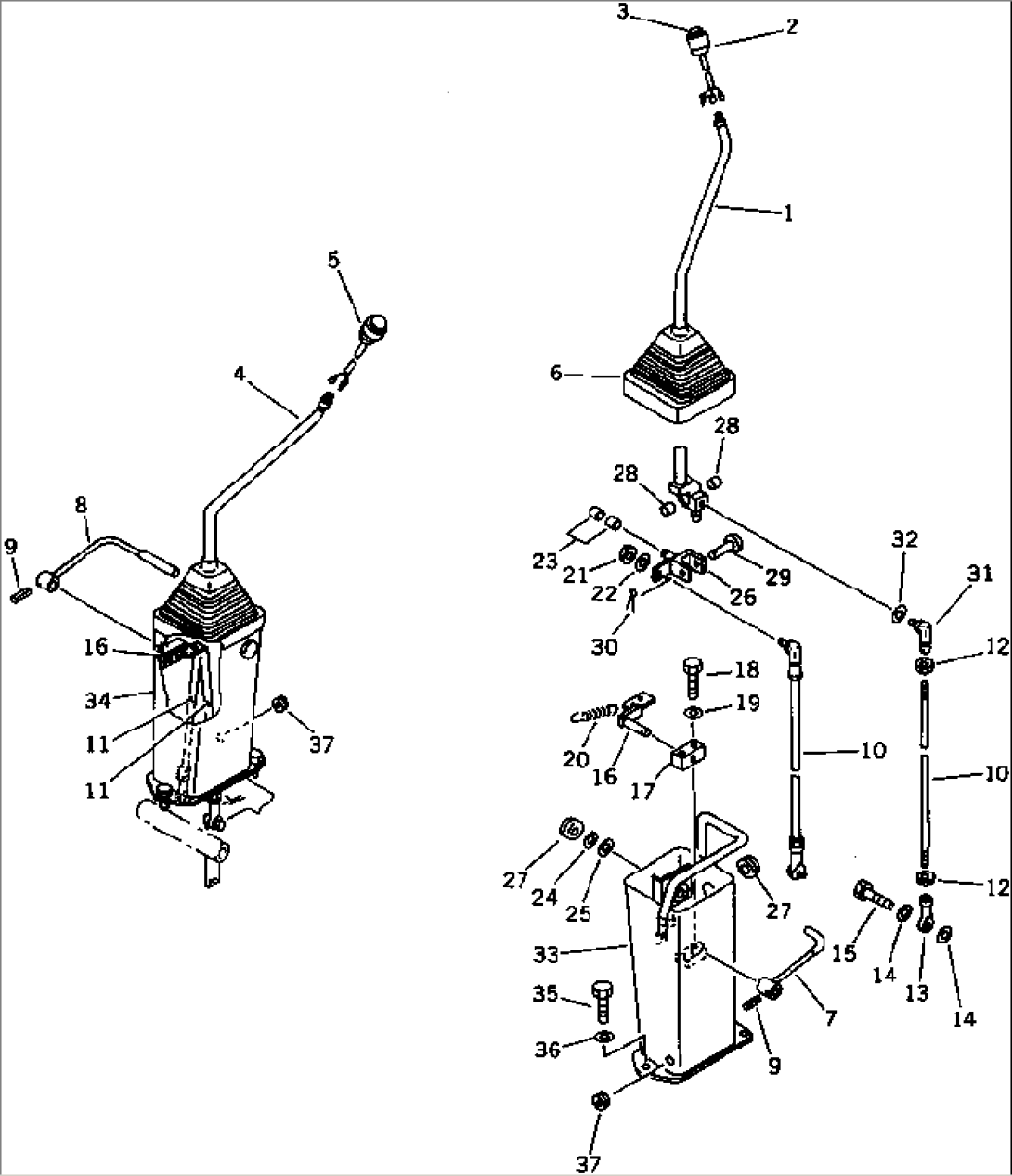 WORK EQUIPMENT CONTROL LEVER