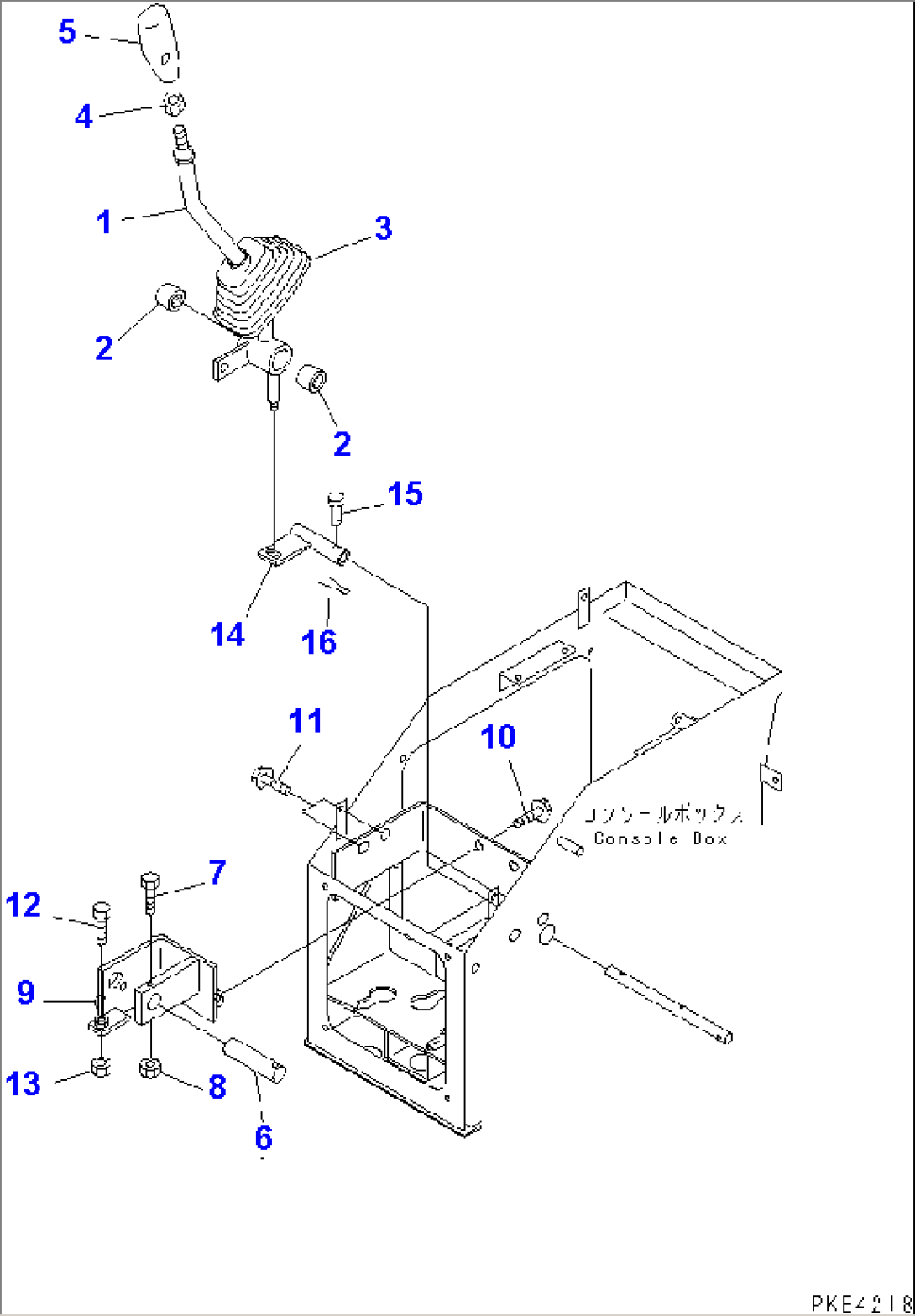 LOADER CONTROL (FRONT ATTACHMENT CONTROL LEVER) (WITH 3-SPOOL CONTROL VALVE)(#10001-11257)
