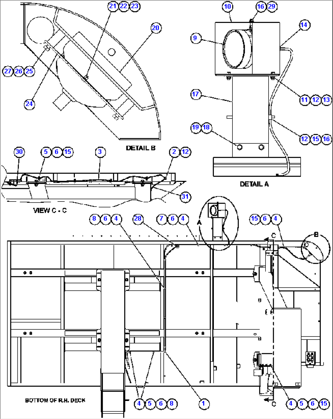 R.H. DECK ELECTRICAL GROUP