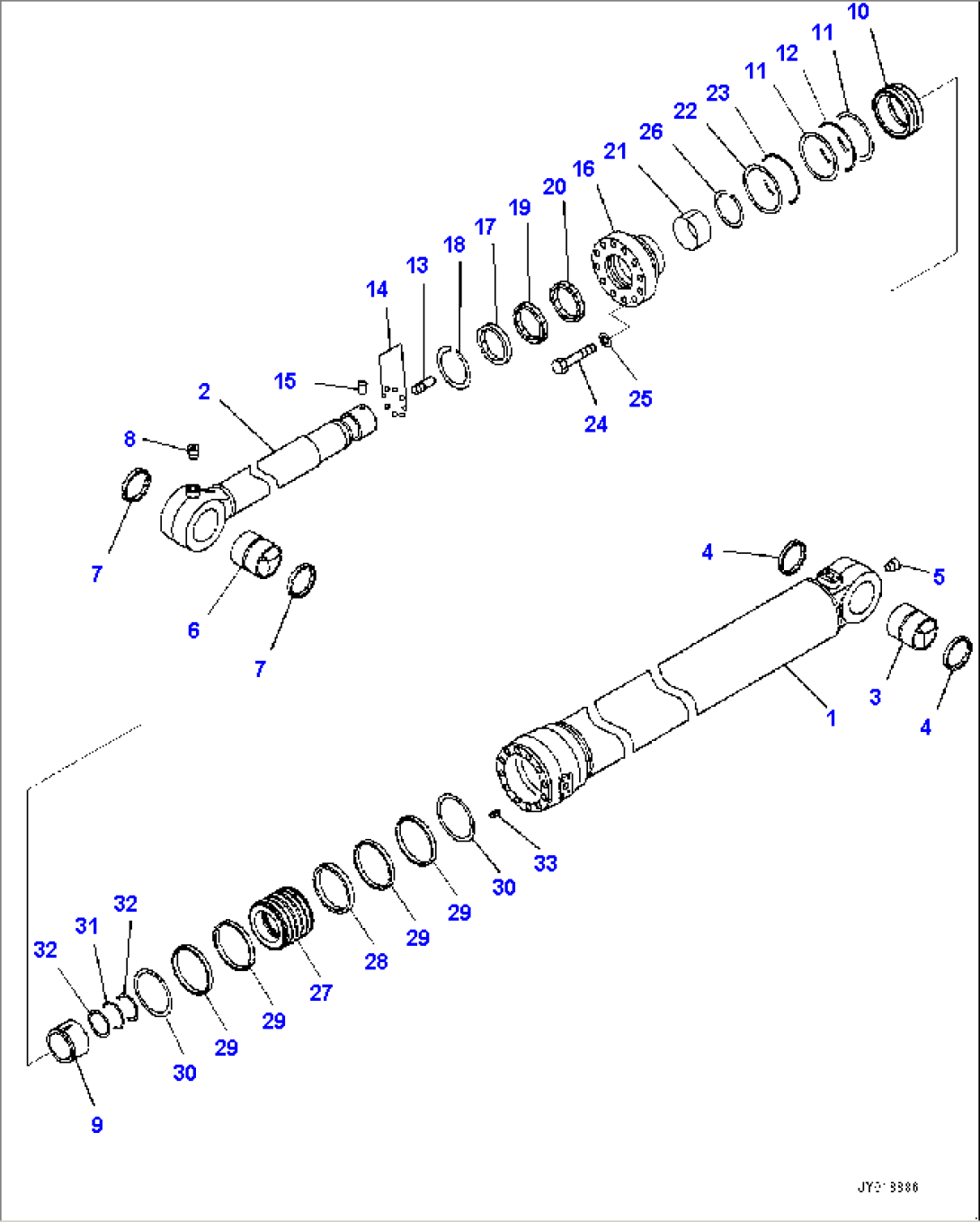 Arm, Bucket Cylinder, R.H. (1/2) (#35650-)