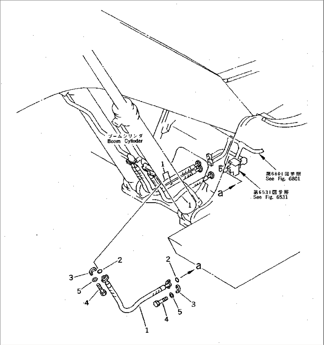 BOOM CYLINDER PIPING (ATTACHMENT SIDE)