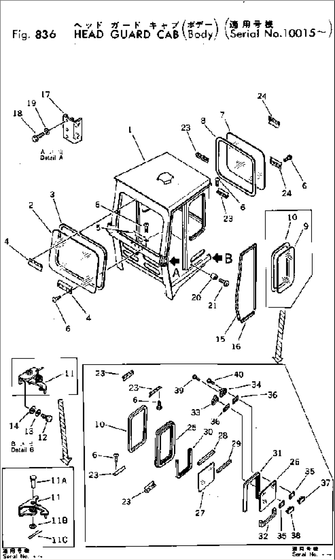 HEAD GUARD CAB (BODY)(#10015-)