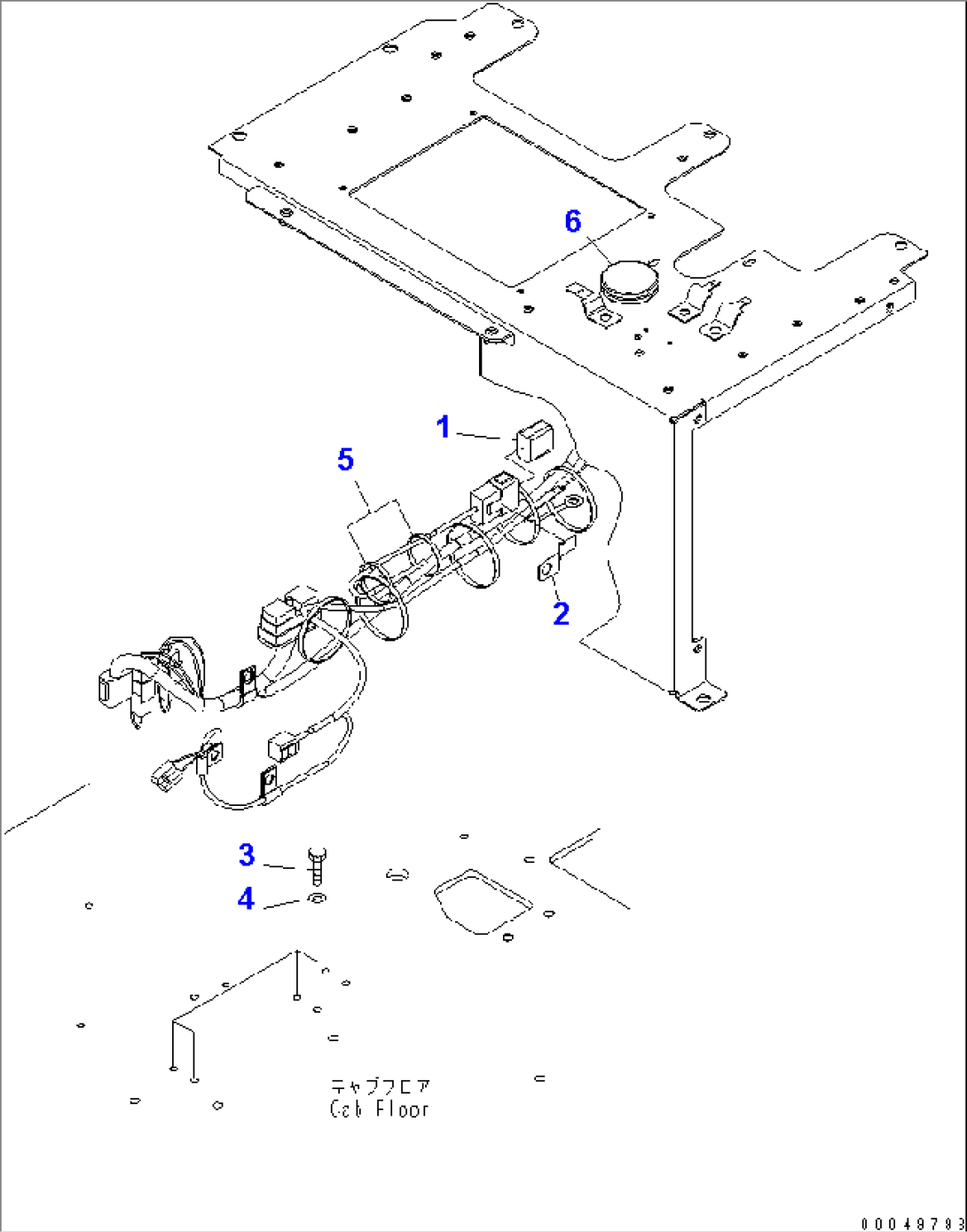 FLOOR (KOMTRAX LESS)(#2611-)