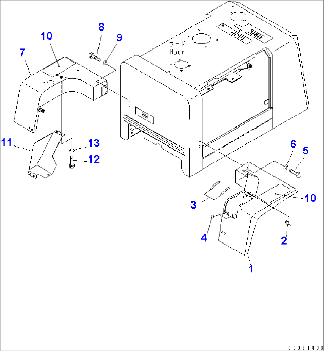 REAR FENDER (WITH AIR CONDITIONER)(#11501-)