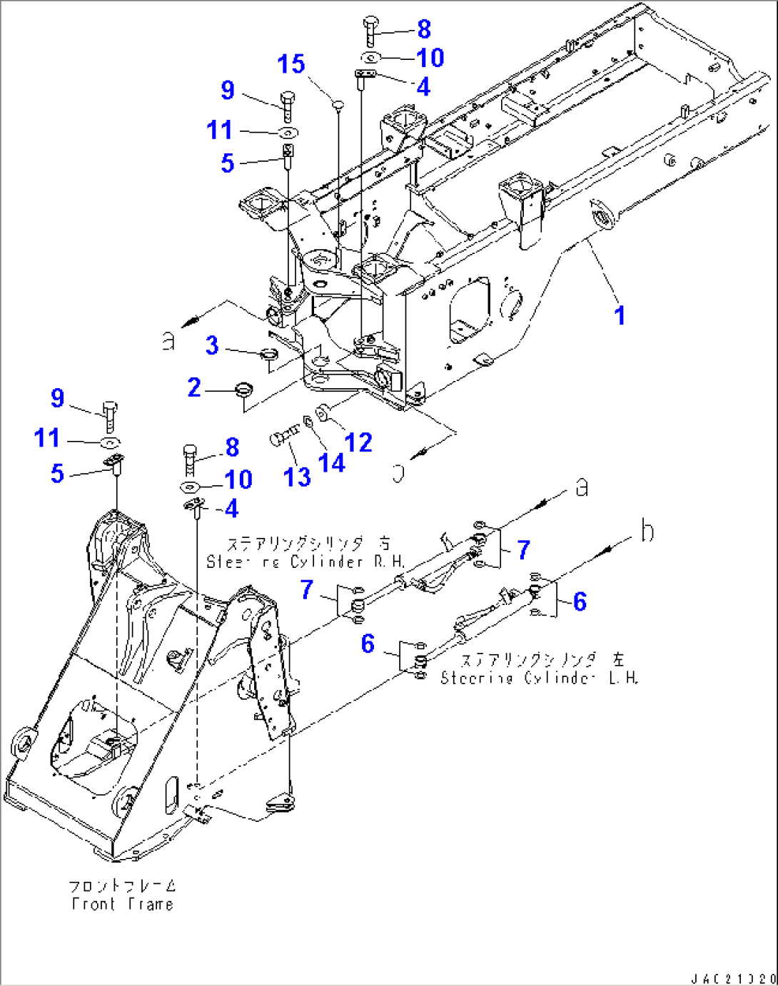 REAR FRAME (FOR ADDITIONAL COUNTERWEIGHT AND POWER TRAIN GUARD)
