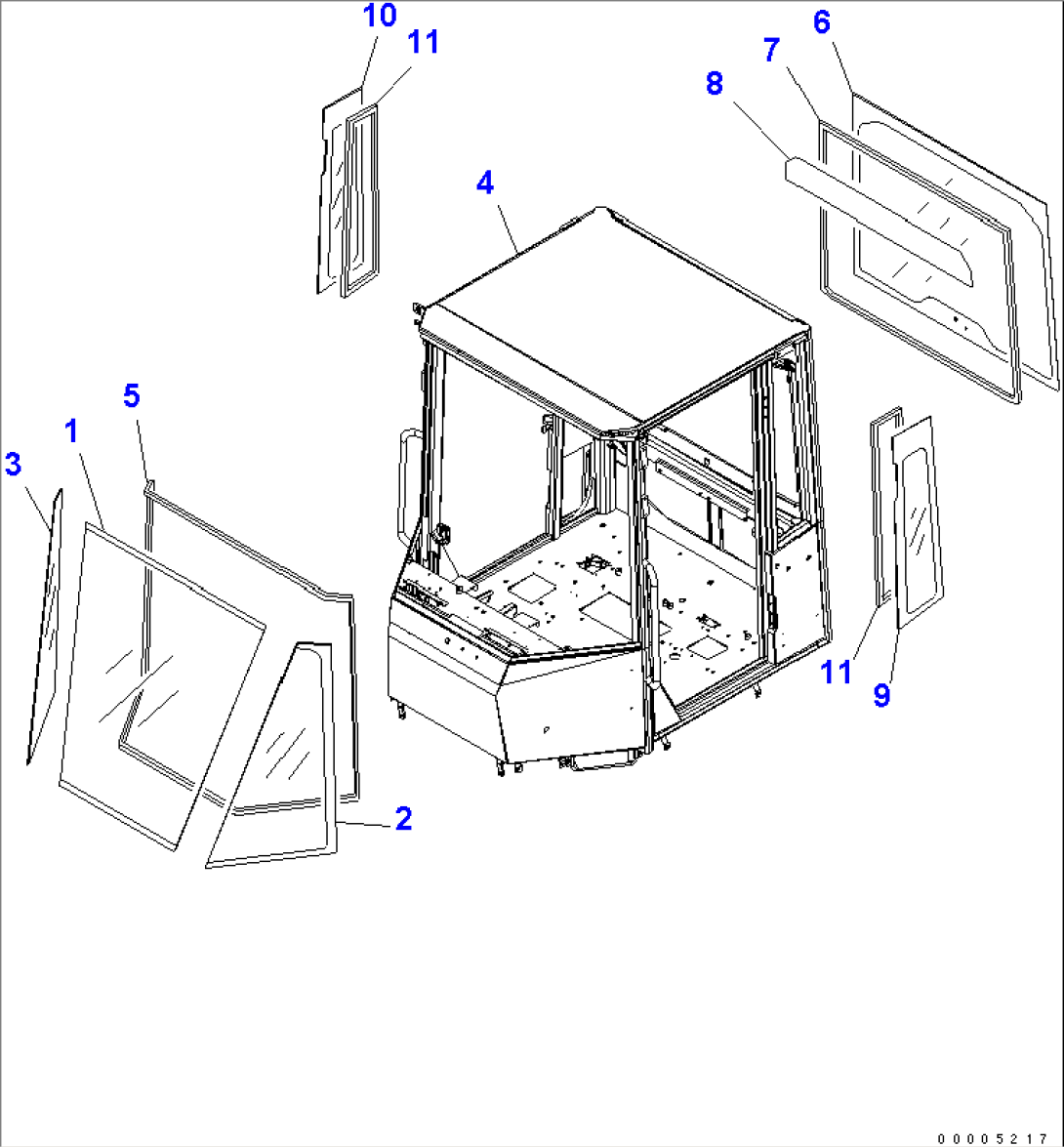 ROPS CAB (BODY¤ GLASS)