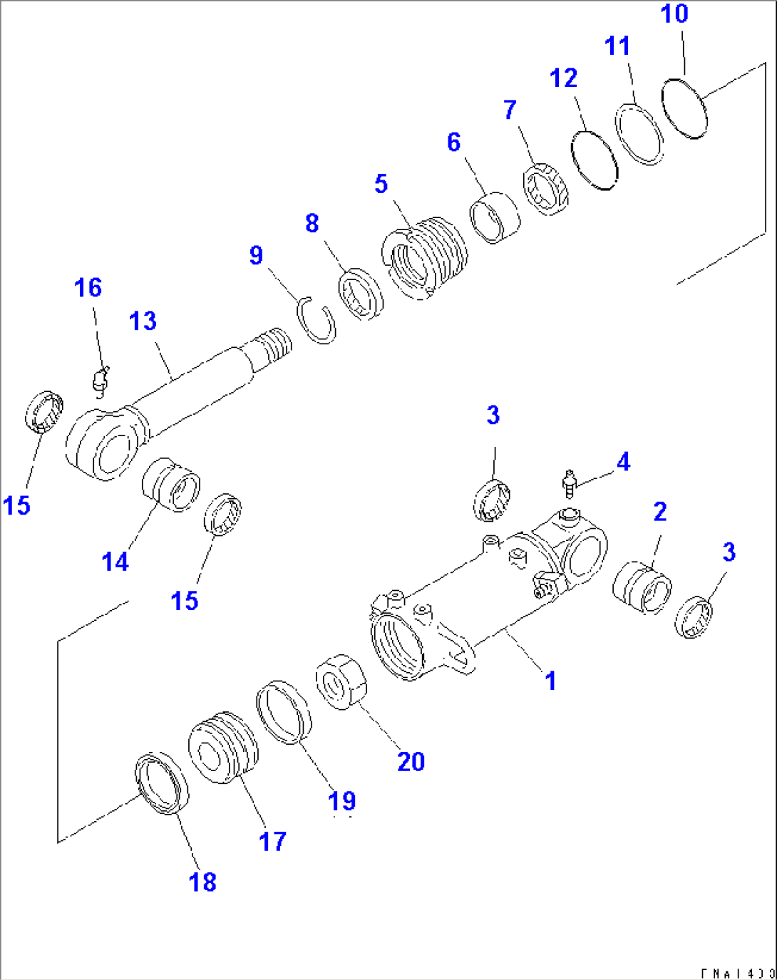 BLADE CYLINDER (INNER PART) (WITH TELESCOPIC ARM)