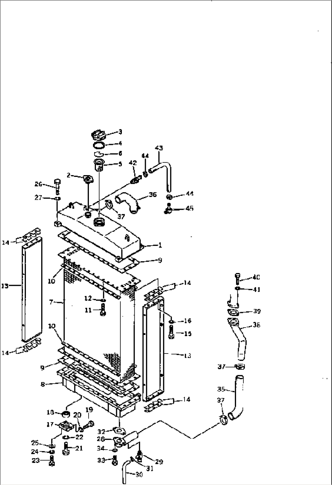 RADIATOR AND PIPING (NOISE SUPPRESSION FOR EC)(#80338-)