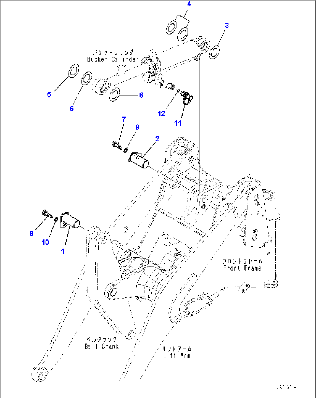 Bucket Cylinder, Mounting (#70883-)