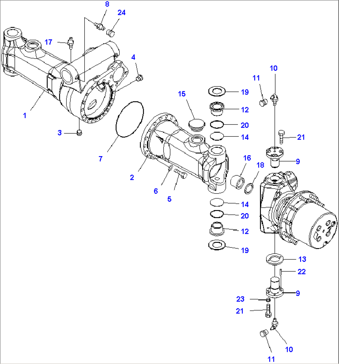 FRONT AXLE (4/6) (2.50M WIDTH)