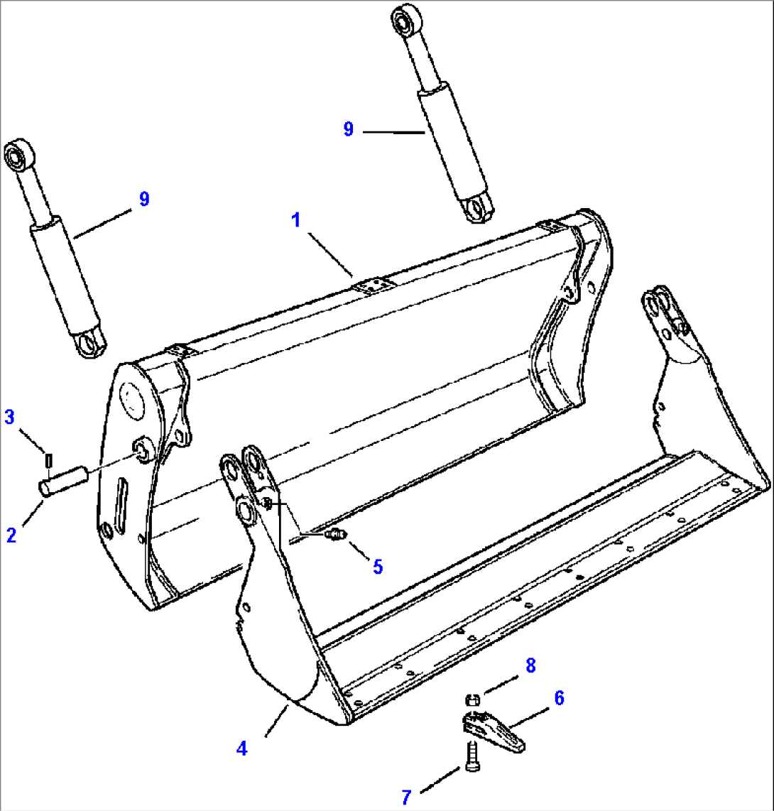 FIG. T1100-01A0 MP BUCKET WITH TEETH