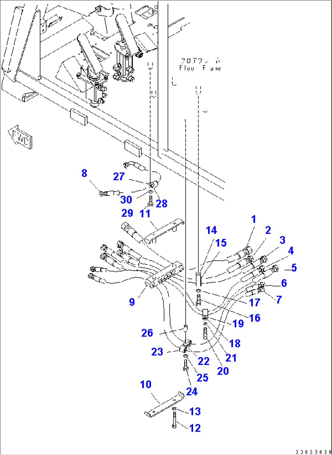 FLOOR (BRAKE PIPING)(#7001-)