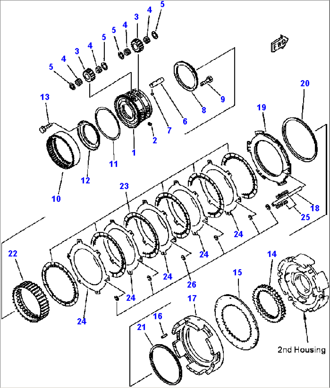 F4320-54A0 TRANSMISSION FORWARD CLUTCH