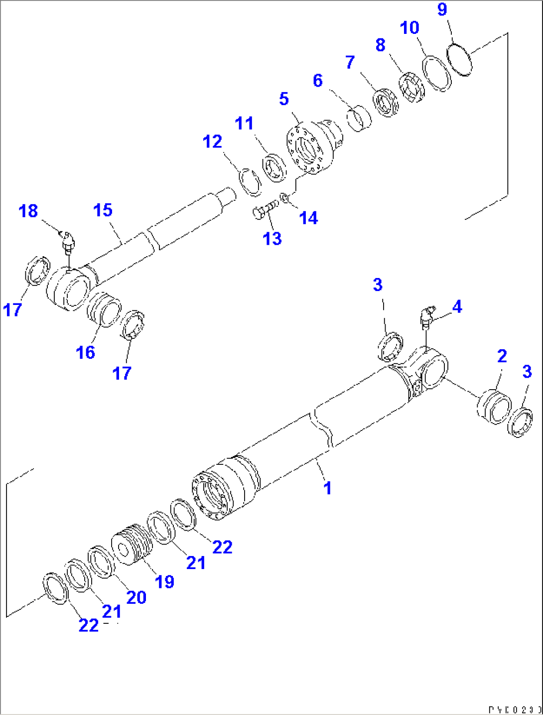 BUCKET CYLINDER (INNER PARTS) (FOR ROTARY ARM)