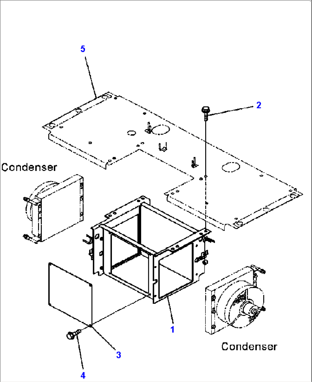 K0711-03A0 AIR CONDITIONER MOUNTING AND PIPING CONDENSER MOUNTING