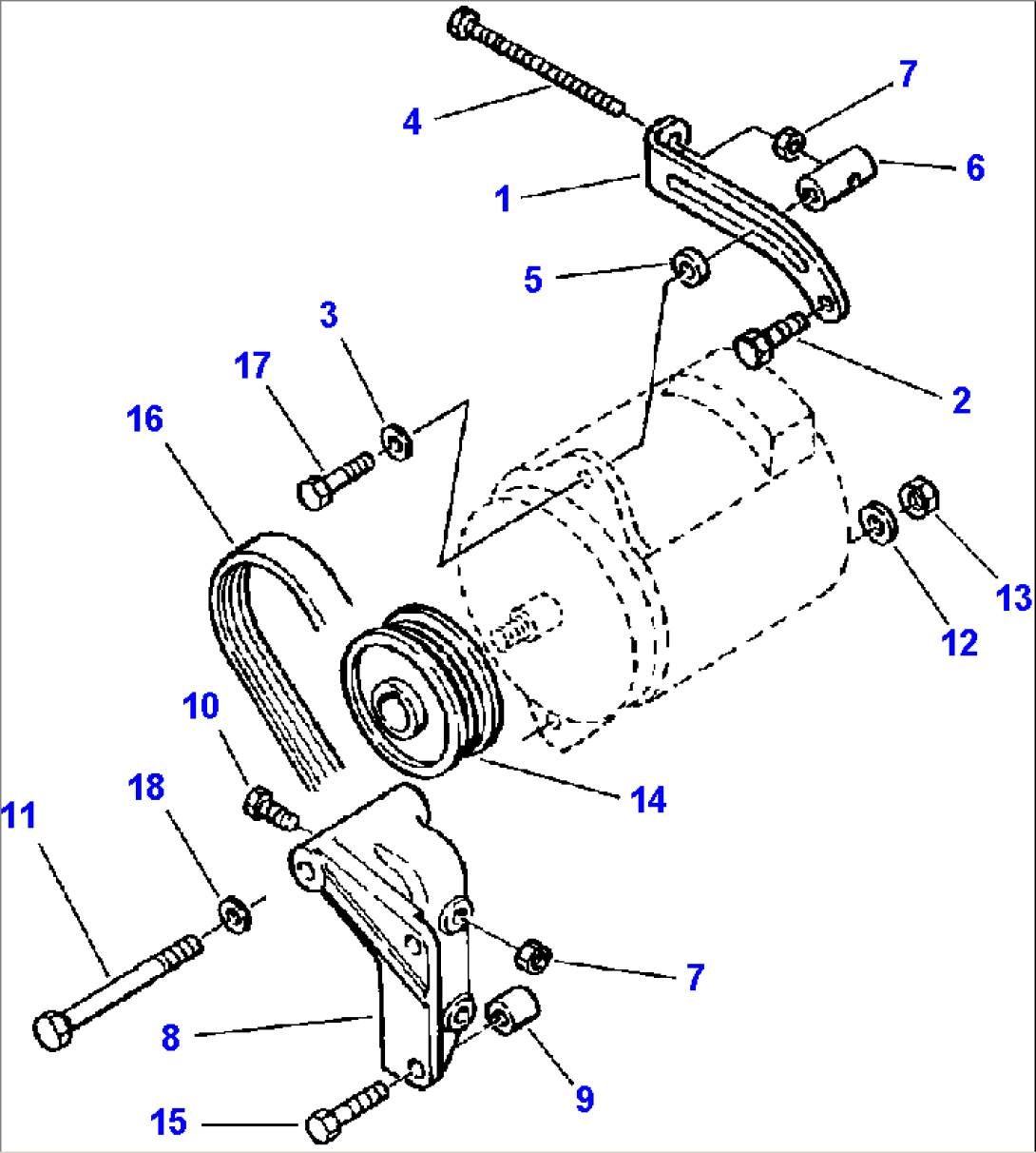 ALTERNATOR MOUNTING USE WITH LEECE-NEVILLE OR NIEHOFF ALTERNATOR