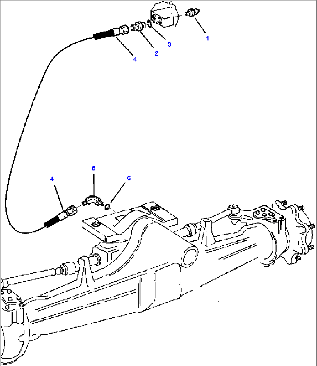 FIG. F3210-01A0 FRONT AXLE LUBE PIPING