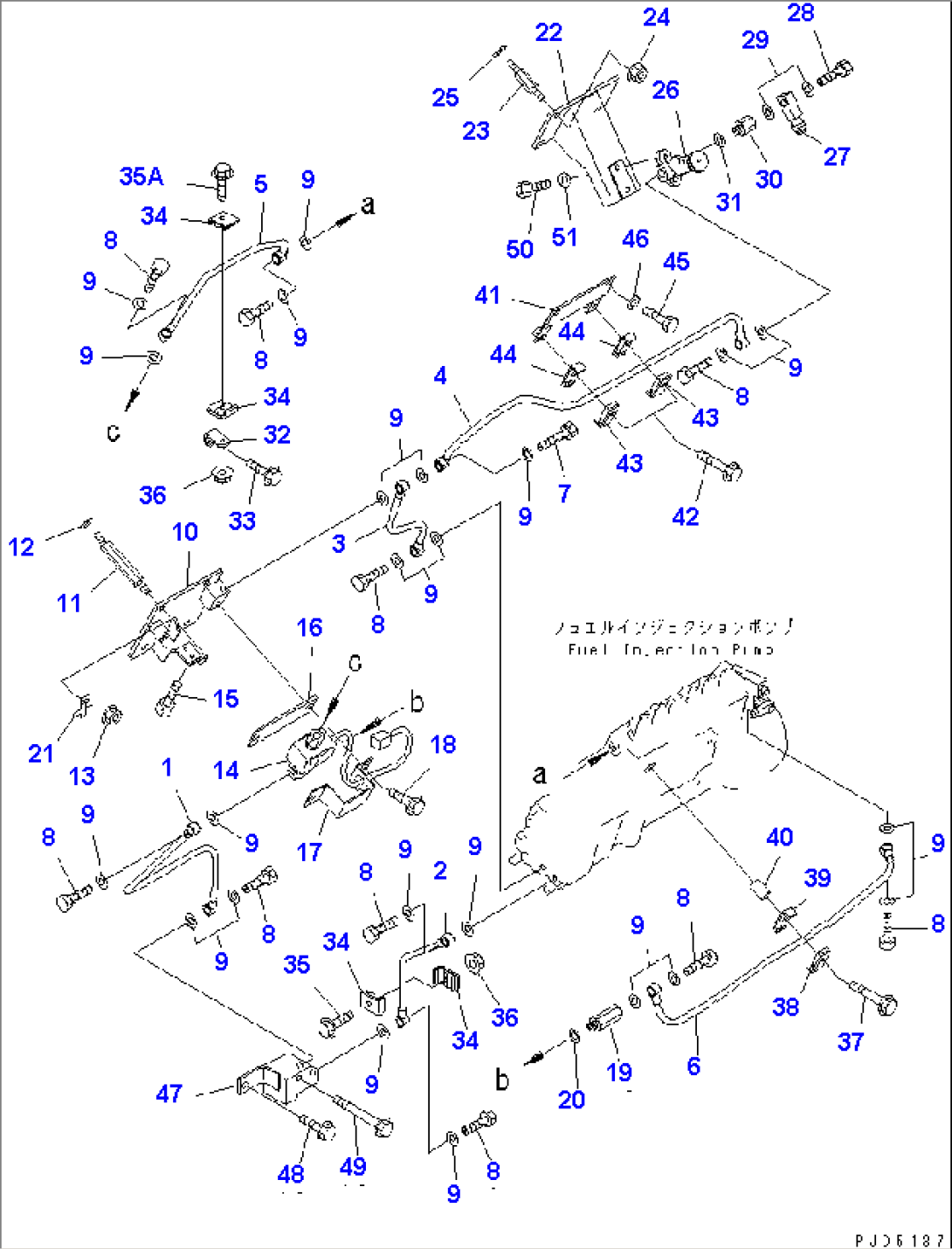 FUEL PIPING (R.H. BANK)(#11922-)