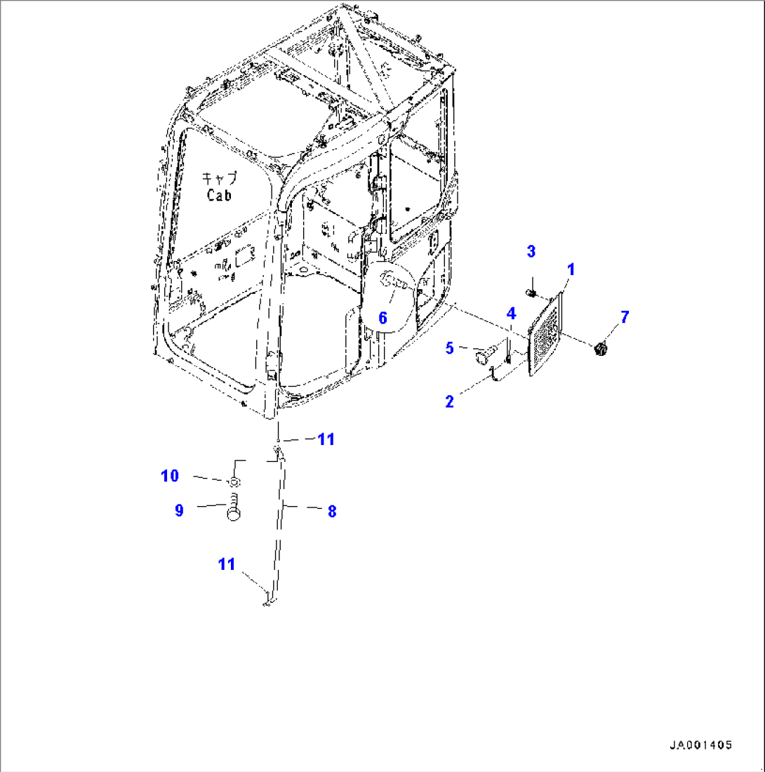 Cab, Air Intake and Grip (#5001-)