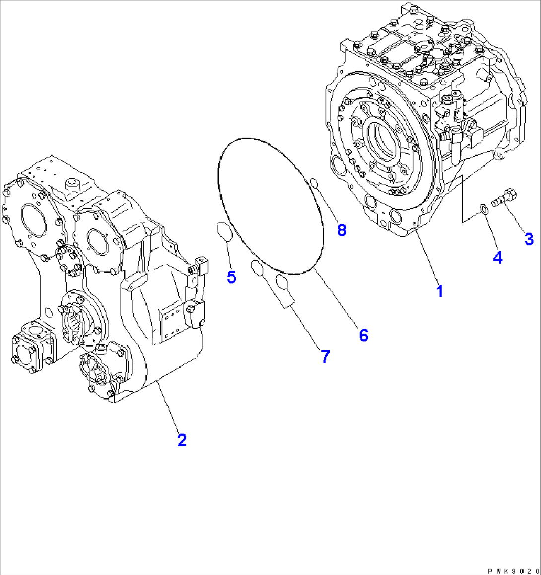 TORQUE CONVERTER AND TRANSMISSION MOUNTING