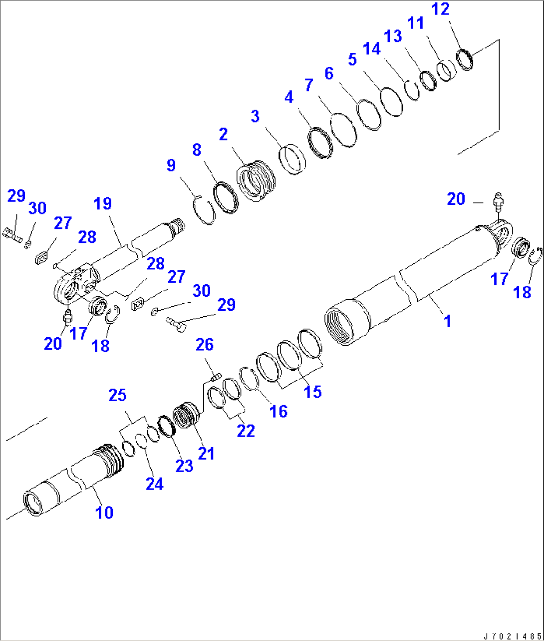 HOIST CYLINDER(#1628-)