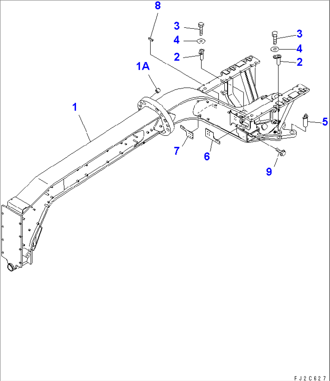 FRONT FRAME AND MOUNTING PIN (WITHOUT SCARIFIER)(#51001-)