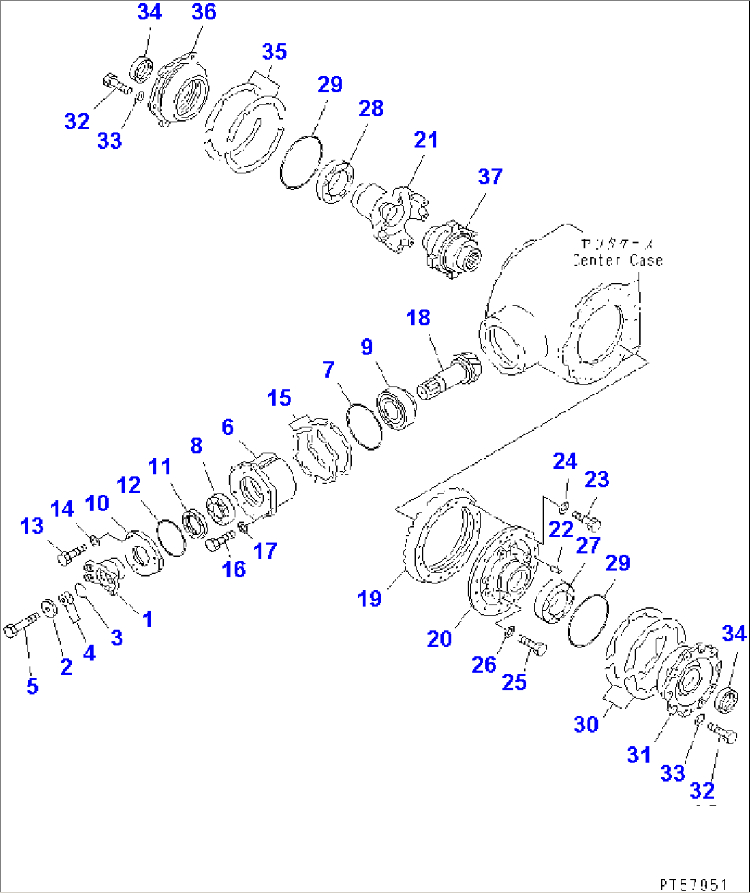 FINAL DRIVE GEAR (NON-SPIN DIFFERENTIAL TYPE) (1/2)